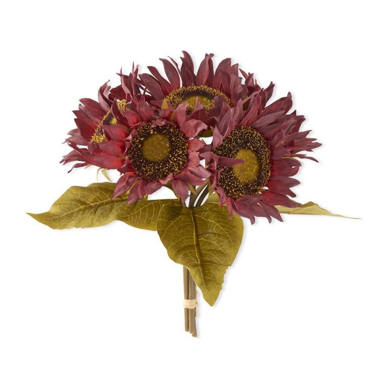 10.25" Burgundy Sunflower Bundle