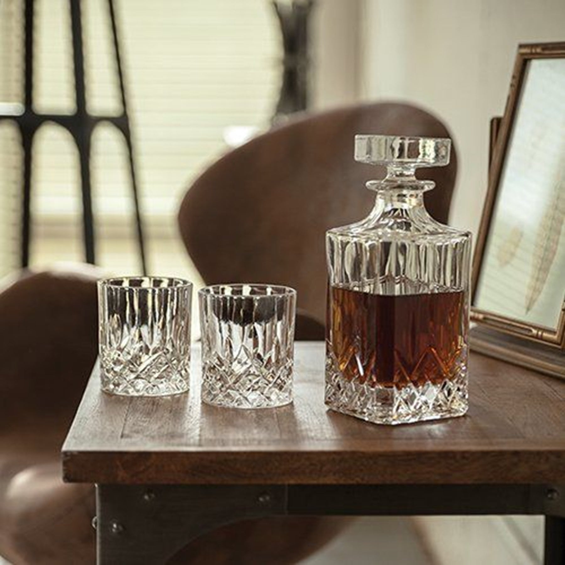 Viski Admiral Crystal Whiskey Tumbler Set of 4 - Premium Crystal