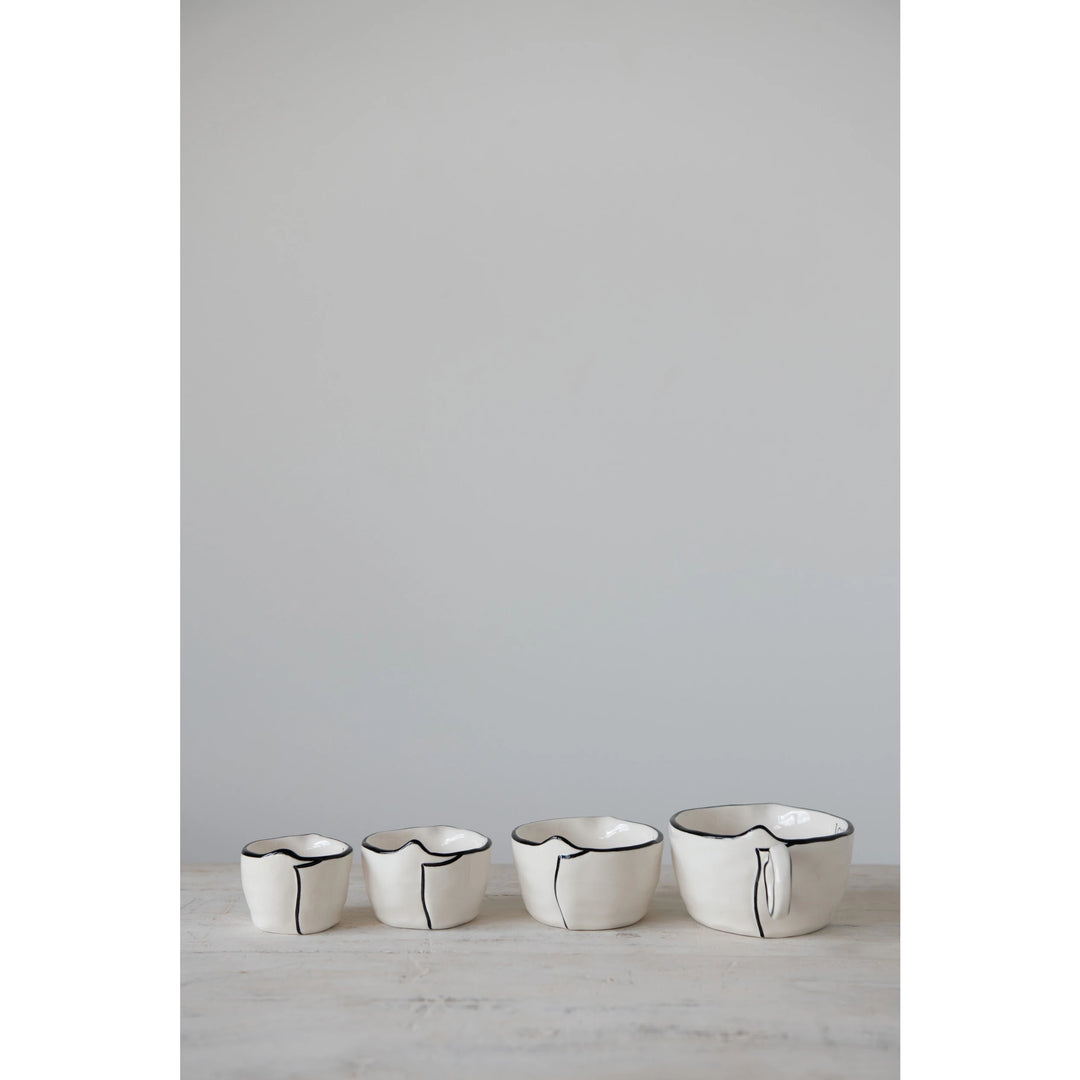 White Stoneware Measuring Bowl Set
